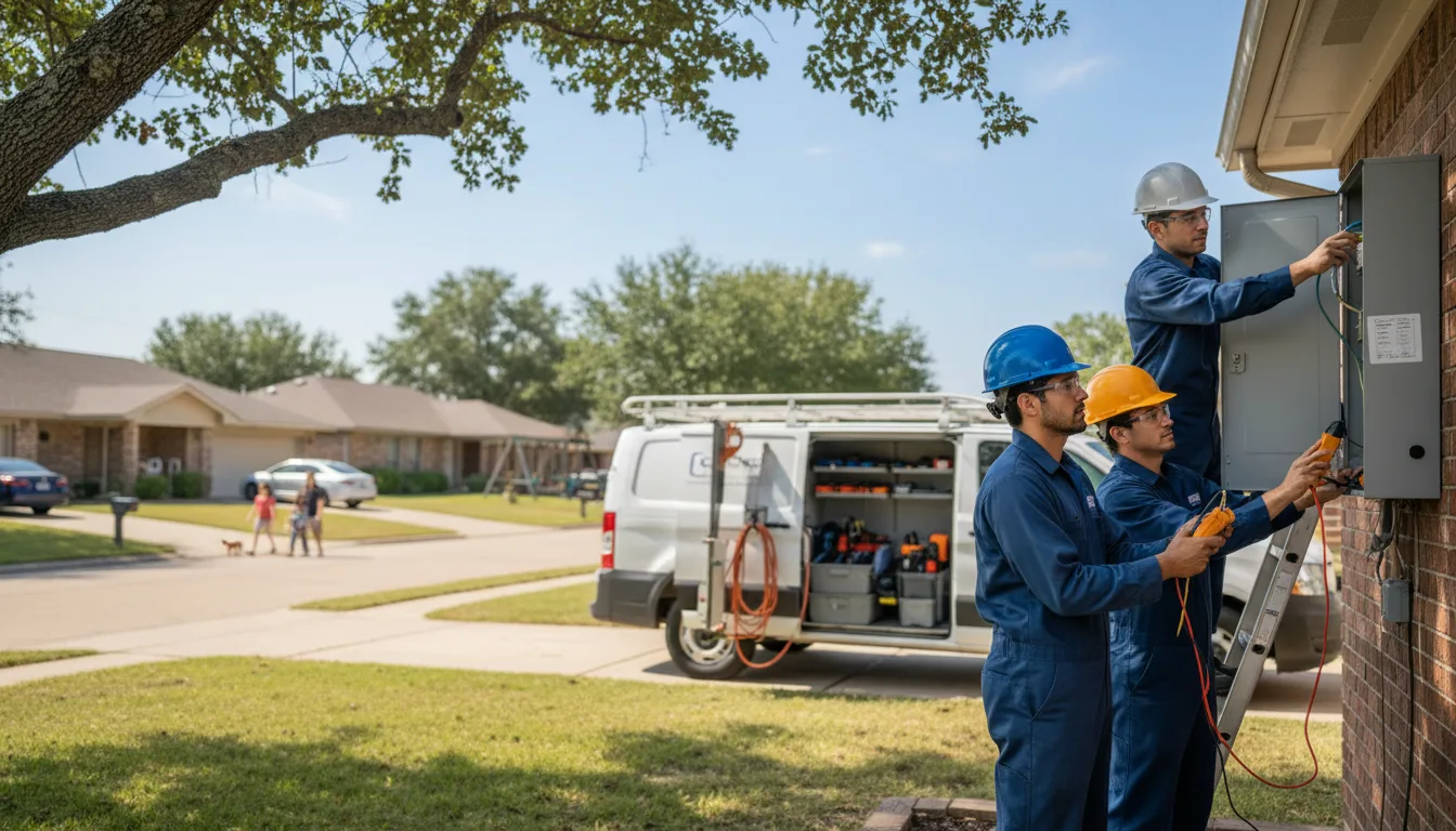 Certified electrician providing emergency electrical services in Maud, OK